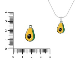 Dije Esmaltado Paltas Plateado x 5 unidades